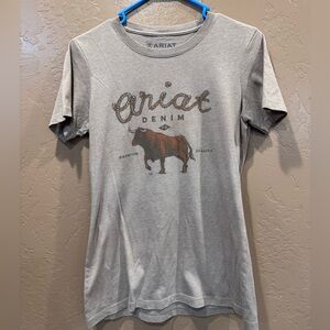 Ariat Heather Gray Bull Graphic Tee